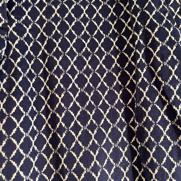 Joe Fresh cotton pants, blue and white design, size- 8 - Picture 2 of 4